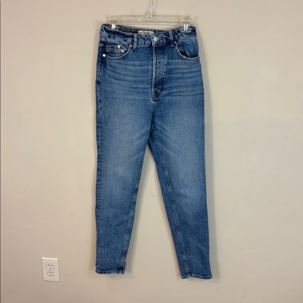 We the Free Button Fly High Waisted Jeans Medium Wash Size 28
